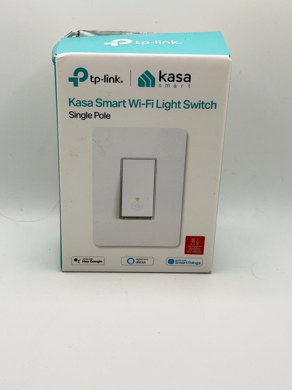 TP-LINK HS200 Smart WiFi Light Switch - White - Single Pole